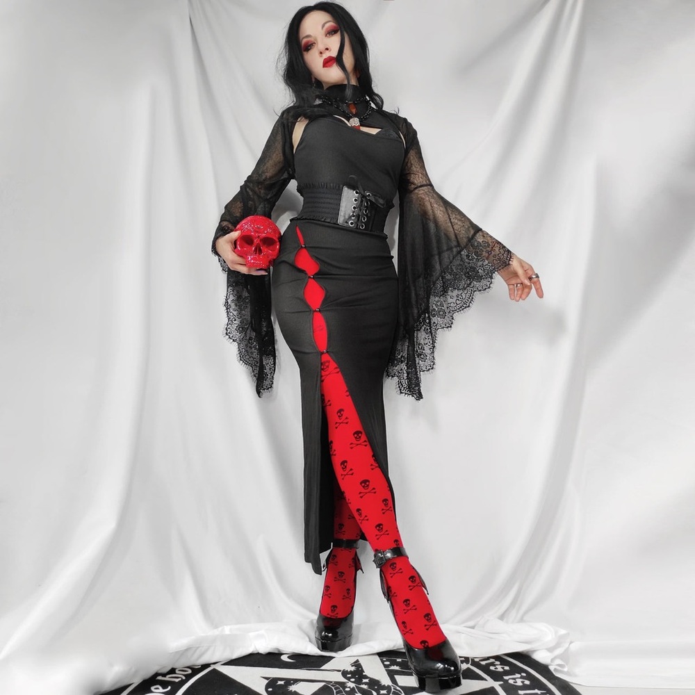 Snag Tights Skullz Poison Apple NWT Size C - Picture 8 of 10